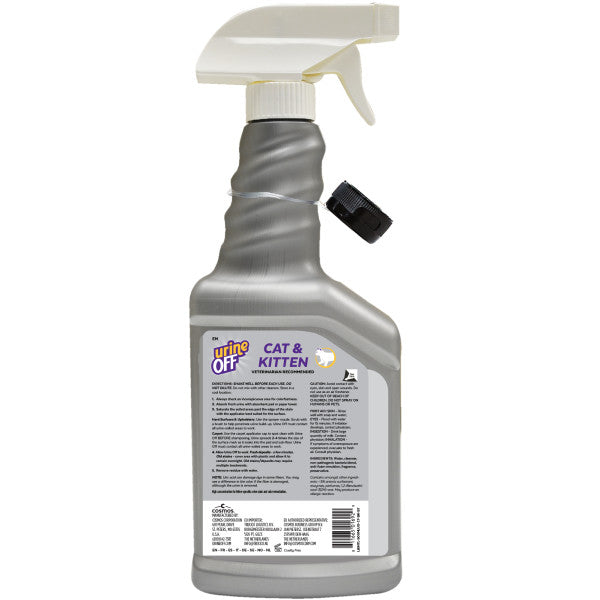 Urine off Gatos Y Cachorros 500 ml, Eliminador de Olores y Manchas