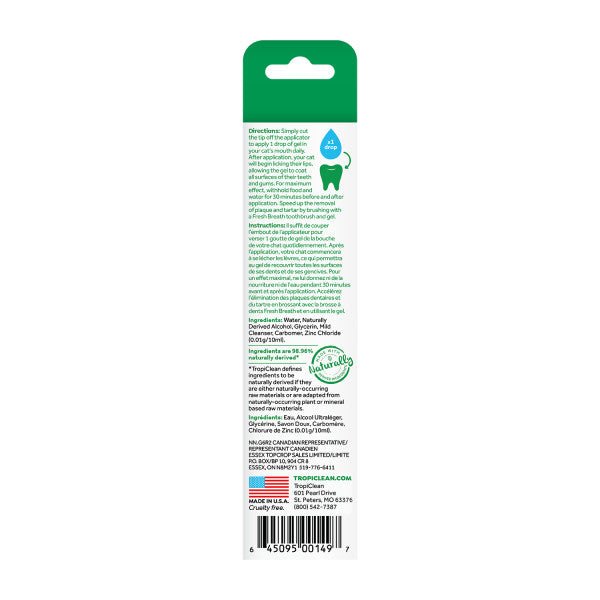 Clean Teeth Gel Gatos Sabor Menta 59 ml - Tropiclean