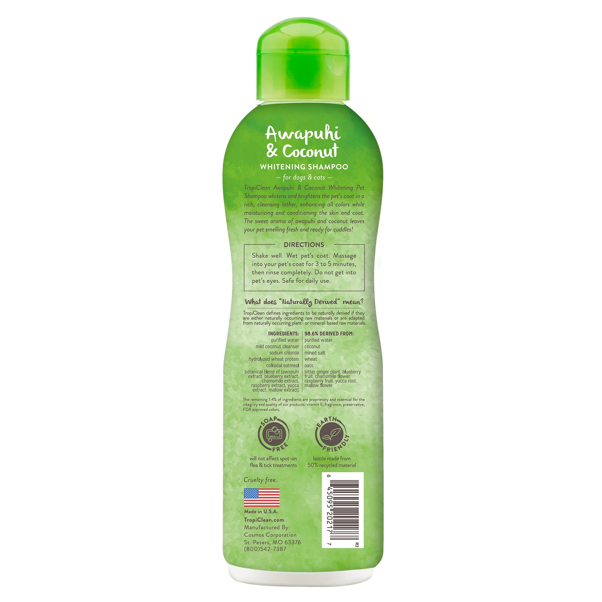 Shampoo Awapuhi - Pelaje Blanco y Destacar Colores - Tropiclean